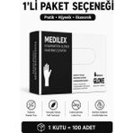 Prozirve Medilex Pudrasız Muayene Eldiveni 100’LÜ Paket Lateks Içermez Gıdaya Uygun Tek Kullanımlık - 1 Adet - Siyah
