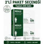 Prozirve Medilex Pudrasız Muayene Eldiveni 100’LÜ Paket Lateks Içermez Gıdaya Uygun Tek Kullanımlık - 2 Adet - Yeşil - L - XL