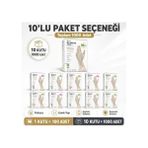 Prozirve Reflex Slimfit Copolymer Eldiven 100’LÜ Paket Gıdaya Uygun Pudrasız Tek Kullanımlık - 10 Adet - Krem - L - XL