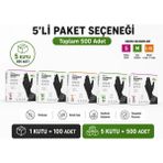 Prozirve Reflex Slimfit Copolymer Eldiven 100’LÜ Paket Gıdaya Uygun Pudrasız Tek Kullanımlık - 5 Adet - Siyah