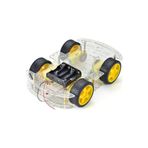 Prtp-Prototip Elektronik & Hobi 4WD Robot Araba Platformu Arduino ile Uyumlu - Çift Katlı Pleksi Şase Kiti (Hız Ölçer Diskli)