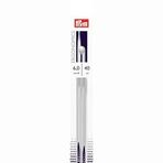 Prym Ceket örgü iğneleri Ergonomics 40 cm 6,00 mm ceket örgü iğnesi, plastik, alabaster beyazı, 6,0 mm