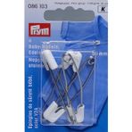 Prym Emniyetli Metal Çengelli Iğne 4 Adetli Set 86101-2-3 - Beyaz