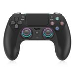 PS-4 için kablosuz kontrol cihazı, oyun kumandası PS-4/Pro/Slim/PC ile uyumlu, çift titreşimli/6 eksenli jiro sensörlü, dokunmatik panel, RGB-LED/EXT/Audio jaklı, hassasiyet ve kontrol