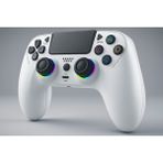 Ps-4 Oyun Kumandası Ps-4/slim/pro/pc Ile Uyumlu Dokunmatik Panel/rgb-Led/ext/audio Jakı - Beyaz