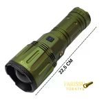 Ps-4700 Profesyonel Şarj Edilebilir Uzun Menzilli El Feneri - 21000 Lümen 210V 32000 Mah Dev Pil