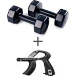 Ps Spor 1 kg Dambıl Set(1kg 2 Adet Dambıl) + Sayaçlı Ayarlanabilir El Yayı - Siyah