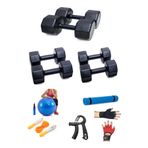 Ps Spor 3 Çift Dambıl Set 3 Kg + 5 Kg + 7 Kg + 5 Çeşit Egzersiz Seti