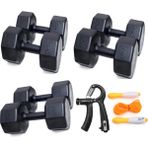 Ps Spor 3 Çift Dambıl Set 6 kg + 8 kg + 10 kg + Sayaçlı Ayarlanabilir El Yayı + Sayaçlı Atlama Ipi - 36 kg