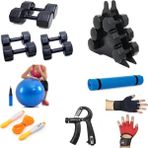 Ps Spor 3 Set Dambıl + Spor Seti ( Ürün Özelliğini Okuyun ) - Siyah