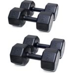 Ps Spor 36 kg 2 Li Dambıl Set = 8 kg x 2 Adet 10 kg x 2 Adet - Siyah