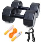 PS Spor 7 kg Dambıl x 2 Adet = 14 kg + Sayaçlı Ayarlanabilir El Yayı + Sayaçlı Atlama Ipi - 2 x 7 kg