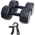 Ps Spor 7 kg Dambil x 2 Adet = 14 kg + Sayaçli Ayarlanabilir El Yayi Siyah