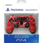 Ps4 Dualshock 4 V2 Gamepad Yeni Nesil Kol Spider-Man Desenli Pc + Ps4 + 1.5 mt Şarj Kablosu - Kırmızı - Gri