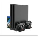 Ps4 Fanlı Şarj Standı - Soğutma ve Oyun Diski Düzeni Slim/pro Uyumlu - Siyah