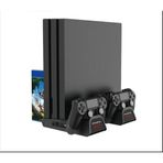 Ps4 Fanlı Şarj Standı - Soğutma Ve Oyun Diski Düzeni Slim/Pro Uyumlu