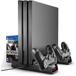 PS4 Pro ve Slim İçin Fanlı Dikey Soğutucu ve Kol Şarj Edici Organizatör Stand TP4-882