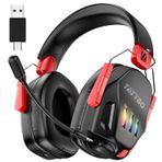 Ps5 Ps4 PC Anahtarı Kablosuz Oyun Kulaklıkları için Kablosuz Oyun Kulaklığı 2.4GHz USB ve Tip-C ve Bluetooth 5.3, 40H+ ve 7.1 Surround Ses Çıkarılabilir Gürültü Önleyici Mikrofon ile