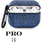 Psgt Airpods Nesil Pro3 Uyumlu Jean Plastik Kılıf Kapak Arka Koruma Kabı Koruyucu - Airpods Pro3 - Lacivert