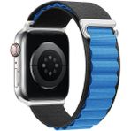 PSGT Alpin Apple watch Ultra Band 42-44-45-49mm S10-11 (46mm )Kordon Alpin 10 9 8 7 6 5 SE - Siyah - Mavi - S10 S11 -46mm (42/44/45/49)mm