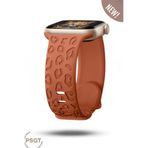 PSGT Apple Watch 10-11 46mm-watch2/3/4/5/6/se/7/8/9(42-44-45-49)mm Kordon Leoline Desenli Yumuşak Silikon