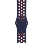 PSGT Apple Watch 2 3 4 5 6 Se Nike 42MM 44MM 45 mm 49MM Uyumlu Kordon Kayış Bileklik Delikli Spor Band - 42-44-45-49MM - Lacivert - Pembe