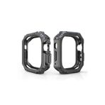 PSGT Apple Watch 5, 7, 8, 9 44mm ile Uyumlu Kılıf Kasa, Karbon Fiber, Darbe Koruma