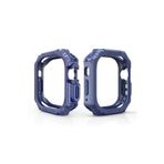 PSGT Apple Watch 5 7 8 9 44mm ile Uyumlu Kılıf Kasa, Karbon Fiber, Lüks Darbeye Koruma