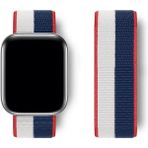 PSGT Apple Watch Gs Dt Pro T500 Ultra 42 44 45 49 mm Kordon Kayış Bileklik Hasır Örgü - Kırmızı - Lacivert - Beyaz - 42-44-45-49mm