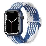 PSGT Apple Watch Gs Dt Pro T800 Ultra 3 4 5 6 7 8 Se 42 44 45 49 mm ve Ultra Replıka Uyumlu Kordon - Mavi - Beyaz - 42-44-45-49MM