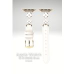 PSGT Apple Watch Seri 1-9 (42-44-45-49) ve S10-11-46mm Uyumlu Lüks Kordon Metal Derili 4Yaprak
