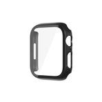 PSGT Apple Watch Series 10 42mm ile Uyumlu Kasa ve Ekran Koruyucu Kılıf, Nano Cam, Siyah
