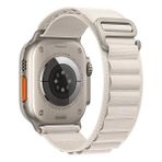 PSGT Apple Watch Uyumlu 38-40-41 S10(42) 1/2/3/4/5/6/se/7/8/ Kordon Alpin Loop Kordon - Ay Beyazı - (38/40/41MM)S10 S11(42MM)