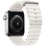 PSGT Apple Watch Uyumlu 38/40/41mm Seri 1/2/3/4/5/6/se/7/8/9 Ve (42mm Seri 10) Kordon Loop Ocean - Beyaz - 38-40-41MM