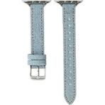 Psgt Apple Watch Uyumlu 38MM-40MM-41MM Kordon Loop Kordon Jean Kordon - Açık Mavi - (38/40/41MM)S10 S11(42MM)