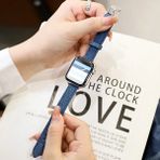 Psgt Apple Watch Uyumlu 42MM 44MM 45MM 49MM 1/2/3/4/5/6/se/7/8/ultra Kordon Loop Kordon Jean Kordon - Mavi - Mavi - S10 S11 -46mm (42/44/45/49)mm