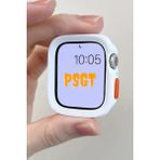 PSGT Apple Watch Uyumlu 5 6 7 8 9 41MM Kılıf kasa Koruyucu 360 Tpu - Beyaz