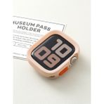 PSGT Apple Watch Uyumlu 5 6 7 8 9 44/45MM Kılıf Kasa ve Ekran Koruyucu 360 Tam Koruma Kapak - 44mm - Pembe