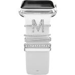 PSGT Apple Watch Uyumlu Harfli Charm Aksesuar Tüm Seriye Uyumlu Akıllı Saay Charm M