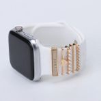 Psgt Apple Watch Uyumlu Kordon Süsü ( Yüksek Kalite) Rose Gold - Ahşap Rengi