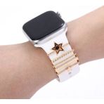 Psgt Apple Watch Uyumlu Kordon Süsü ( Yüksek Kalite) Rose Gold - Altın - Gold