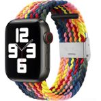 PSGT Apple Watch Uyumlu Yeni Ayarlanabilir Örgülü Esnek Kordon 40MM 41MM 438MM Pr Pro 2050 - Beyaz - Renkli - 38-40-41MM
