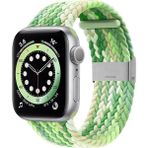 PSGT Apple Watch Uyumlu Yeni Ayarlanabilir Örgülü Esnek Kordon 40MM 41MM 438MM Pr Pro 2063 - Beyaz - Açık Yeşil - 38-40-41MM