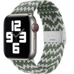 PSGT Apple Watch Uyumlu Yeni Ayarlanabilir Örgülü Esnek Kordon 42MM 44MM 45MM 49 mm Pr Pro 2024 - Beyaz - Açık Yeşil - 42-44-45-49MM