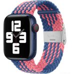 PSGT Apple Watch Uyumlu Yeni Ayarlanabilir Örgülü Esnek Kordon 42MM 44MM 45MM 49 mm Pr Pro 2042 - Mavi - Pembe - 42-44-45-49MM