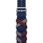 Psgt El Yapımı Kayış Apple Saat Uyumlu BANDI42-44-45-49MM Örgülü Saat Kayışı Hms 2024 - Bordo - Gri