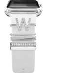 PSGT Psgt apple Watch Uyumlu Harfli Charm Aksesuar Tüm Seriye Uyumlu Akıllı Saay Charm - Gümüş - Haki