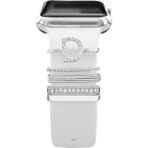 PSGT Psgt apple Watch Uyumlu Harfli Charm Aksesuar Tüm Seriye Uyumlu Akıllı Saay Charm - Gümüş - Lacivert