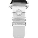 PSGT Psgt apple Watch Uyumlu Harfli Charm Aksesuar Tüm Seriye Uyumlu Akıllı Saay Charm - Gümüş - Rose