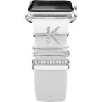 PSGT Psgt apple Watch Uyumlu Harfli Charm Aksesuar Tüm Seriye Uyumlu Akıllı Saay Charm - Gümüş - Sarı